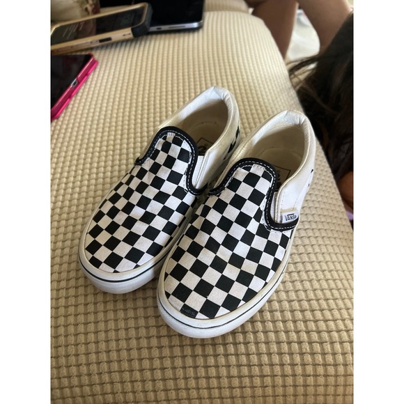 Vans black Checker Board Slip Ons Sz 13 - Picture 1 of 4